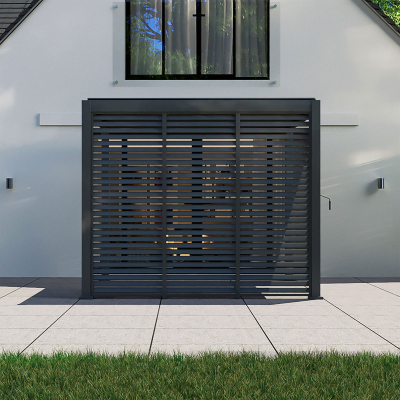 Titan Aluminium Louvre Side Panel - 1.2m x Single Panel in Graphite Grey