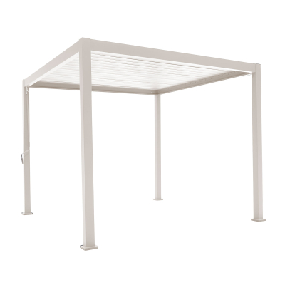 Proteus Rectangular Metal Free Standing Pergola - 4.0m x 3.0m in Chalk White