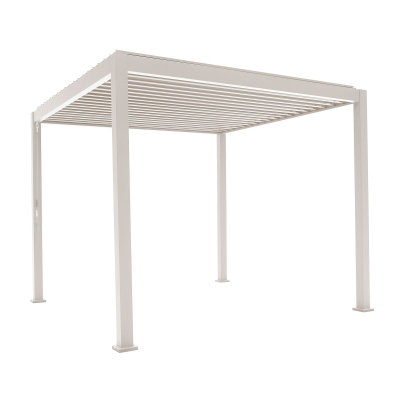 Proteus Rectangular Metal Free Standing Pergola - 4.0m x 3.0m in Chalk White