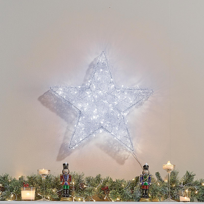 Medium Acrylic LED Star Decoration in Cool White