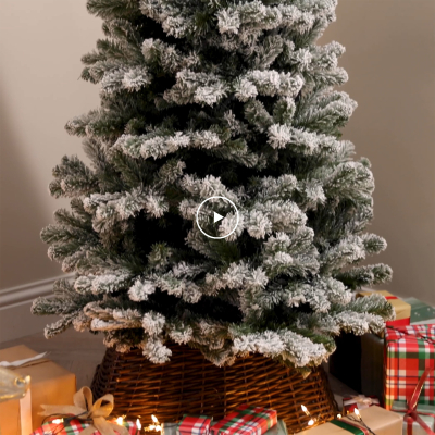 5ft Slim Balsam Fir Green Frosted Christmas Tree (150cm)