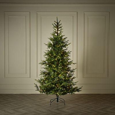 6ft Slim Calgary Fir Pre-Lit Green Christmas Tree (180cm)