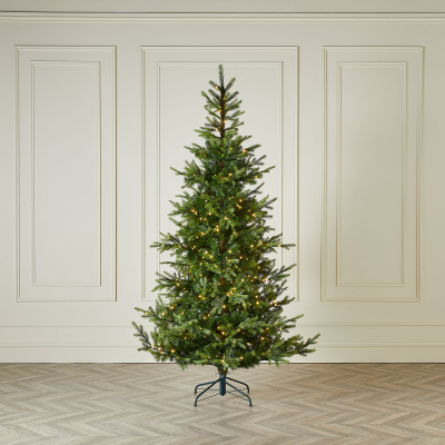 6ft Slim Calgary Fir Pre-Lit Green Christmas Tree (180cm)