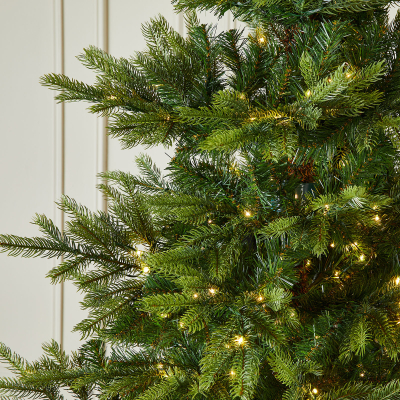 6ft Slim Calgary Fir Pre-Lit Green Christmas Tree (180cm)