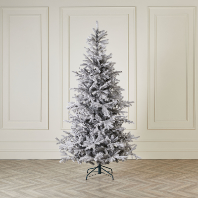 7ft Slim Calgary Fir Grey Frosted Christmas Tree (210cm)