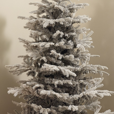 7ft Slim Calgary Fir Grey Frosted Christmas Tree (210cm)