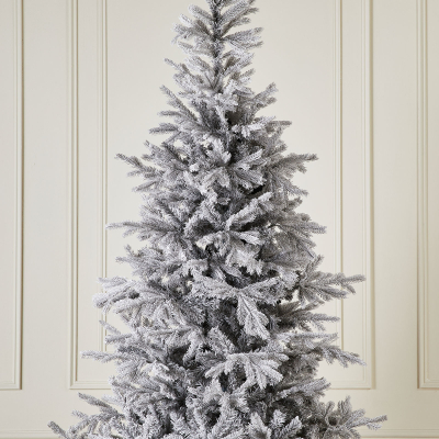 7ft Slim Calgary Fir Grey Frosted Christmas Tree (210cm)