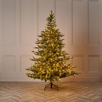 6ft Calgary Fir Pre-Lit Green Christmas Tree (180cm)