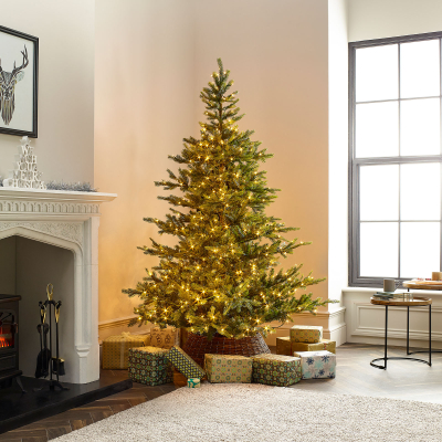 6ft Calgary Fir Pre-Lit Green Christmas Tree (180cm)