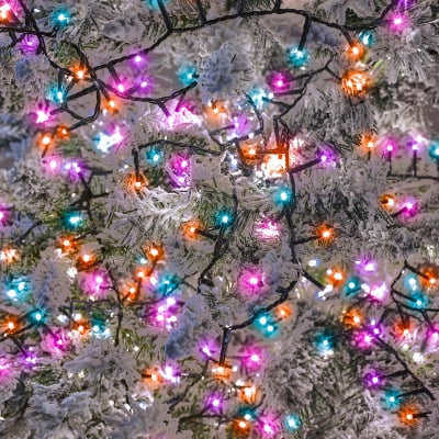 1000 LEDs Christmas Compact Lights in Rainbow