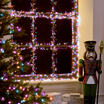 2000 LEDs Christmas Cluster Lights in Rainbow