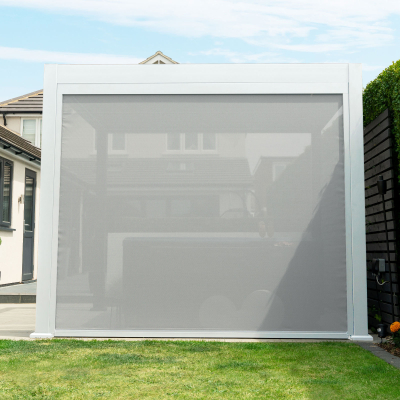 Halo Textilene Side Screen - 3.0m in Chalk White