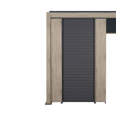 Titan Aluminium Cavity Single Wall Panel in Light Oak Look