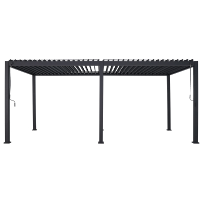 Proteus Double Metal Free Standing Pergola - 6.0m x 3.0m in Graphite Grey