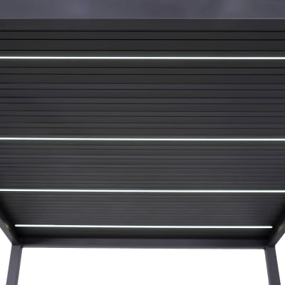 Titan LED Aluminium 3.0m Solar Louvre in Graphite Grey