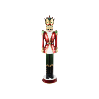 3ft Norbert Christmas Nutcracker Figure in Pillar Box Red