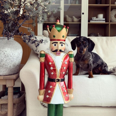 3ft Norbert Christmas Nutcracker Figure in Traditional Red