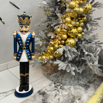 3ft Norbert Christmas Nutcracker Figure in Royal Blue