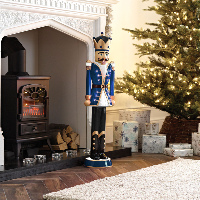 3ft Norbert Christmas Nutcracker Figure in Royal Blue