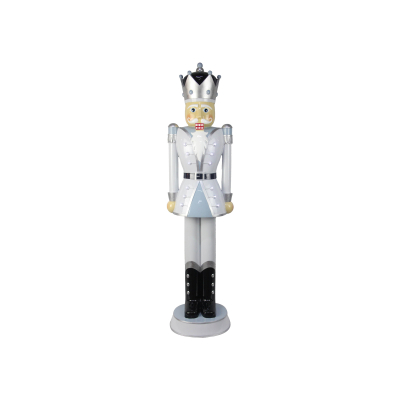 3ft Norbert Christmas Nutcracker Figure in Icicle White