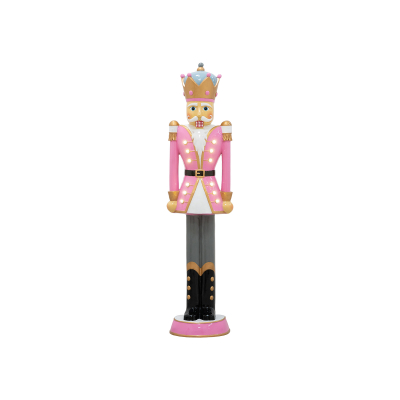 3ft Norbert Christmas Nutcracker Figure in Candy Pink