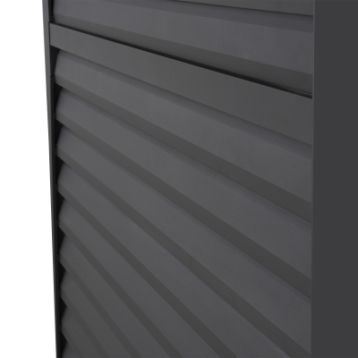 Titan Aluminium Shuttered Louvre Side Panel - 1.0m x Single Panel in Graphite Grey