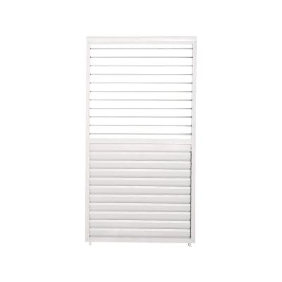 Titan Aluminium Shuttered Louvre Side Panel - 1.0m x Single Panel in Chalk White