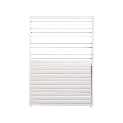 Titan Aluminium Shuttered Louvre Side Panel - 1.3m x Single Panel in Chalk White