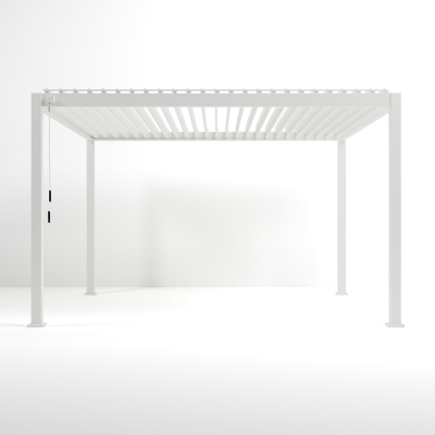 Titan Aluminium Metal Pergola in Chalk White - 4.0m x 3.6m Free Standing