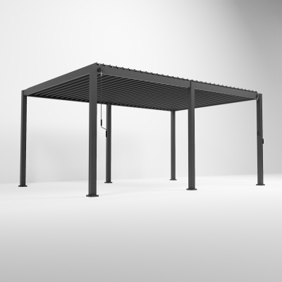 Titan Aluminium Metal Pergola in Graphite Grey - 5.3m x 3.0m Free Standing