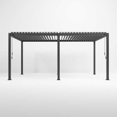 Titan Aluminium Metal Pergola in Graphite Grey - 5.3m x 3.0m Free Standing