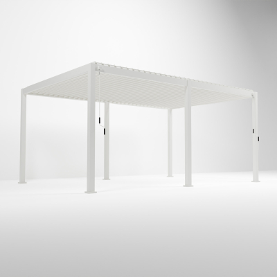 Titan Aluminium Metal Pergola in Chalk White - 5.3m x 3m Free Standing