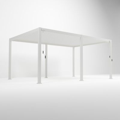 Titan Aluminium Metal Pergola in Chalk White - 5.3m x 3m Free Standing