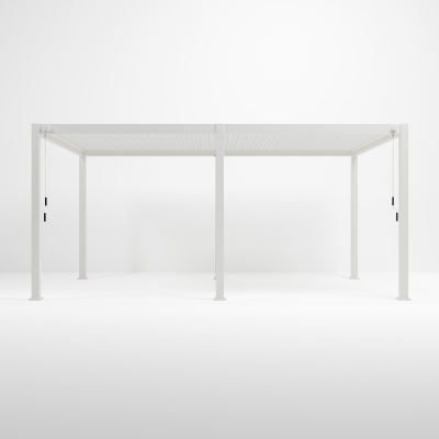 Titan Aluminium Metal Pergola in Chalk White - 5.3m x 3m Free Standing