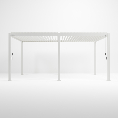 Titan Aluminium Metal Pergola in Chalk White - 5.3m x 3m Free Standing