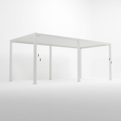 Titan Aluminium Metal Pergola in Chalk White - 6m x 3.6m Free Standing