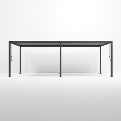 Titan Aluminium Metal Pergola in Graphite Grey - 7.2m x 3.6m Free Standing