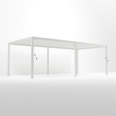 Titan Aluminium Metal Pergola in Chalk White - 7.2m x 3.6m Free Standing