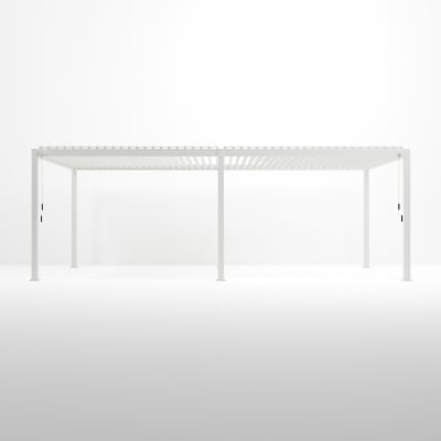 Titan Aluminium Metal Pergola in Chalk White - 7.2m x 3.6m Free Standing