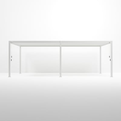 Titan Aluminium Metal Pergola in Chalk White - 7.2m x 3.6m Free Standing