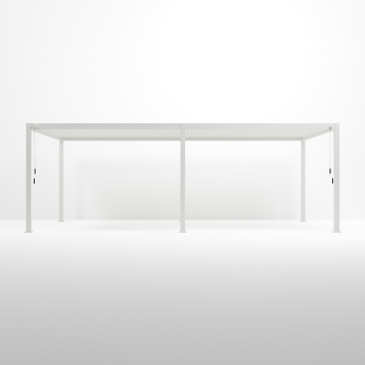 Titan Aluminium Metal Pergola in Chalk White - 7.2m x 3.6m Free Standing