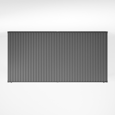 Titan Aluminium Metal Pergola in Graphite Grey - 6.0m x 3.0m Wall Mounted
