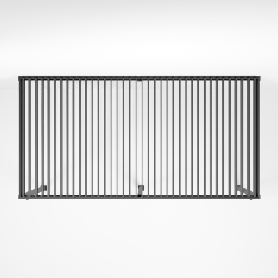 Titan Aluminium Metal Pergola in Graphite Grey - 6.0m x 3.0m Wall Mounted