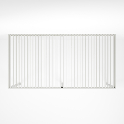 Titan Aluminium Metal Pergola in Chalk White - 3.0m x 6.0m Wall Mounted