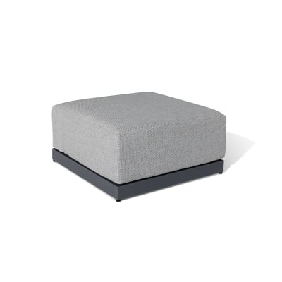 Jude Rope Aluminium Lounging Footstool in Dove Grey