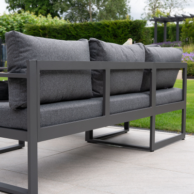 Phoebe Aluminium Corner Sofa Lounging Set in Graphite Grey