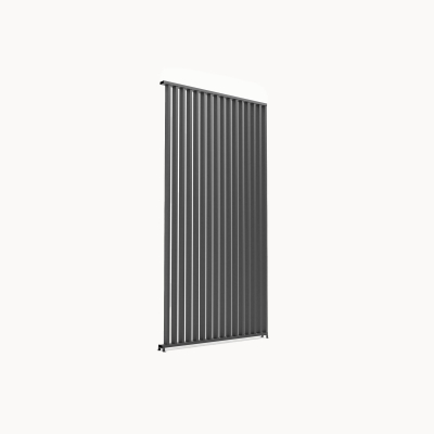 Titan Aluminium Vertical Louvre Side Panel - 1.2m x Single Panel in Graphite Grey