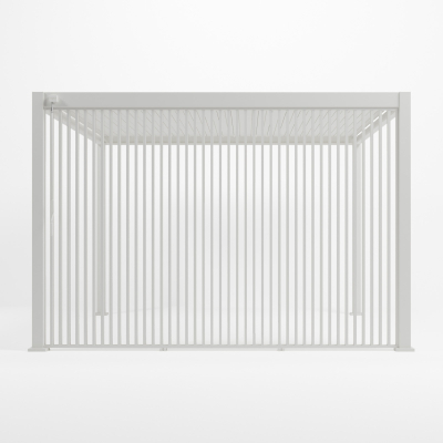 Titan Aluminium Vertical Louvre Side Panel - 1.2m x Single Panel in Chalk White