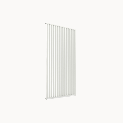 Titan Aluminium Vertical Louvre Side Panel - 1.2m x Single Panel in Chalk White