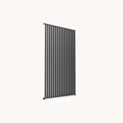 Titan Aluminium Vertical Louvre Side Panel - 1.3m x Single Panel in Graphite Grey